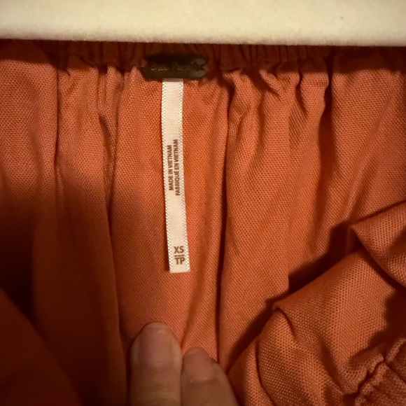 Free People Off-Shoulder Ruffle Mini Dress - Rust - Picture 4 of 4